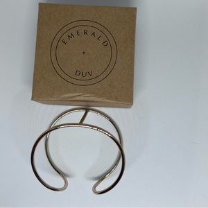 Emerald & Duv Gold Cuff Bracelet - New in Box
